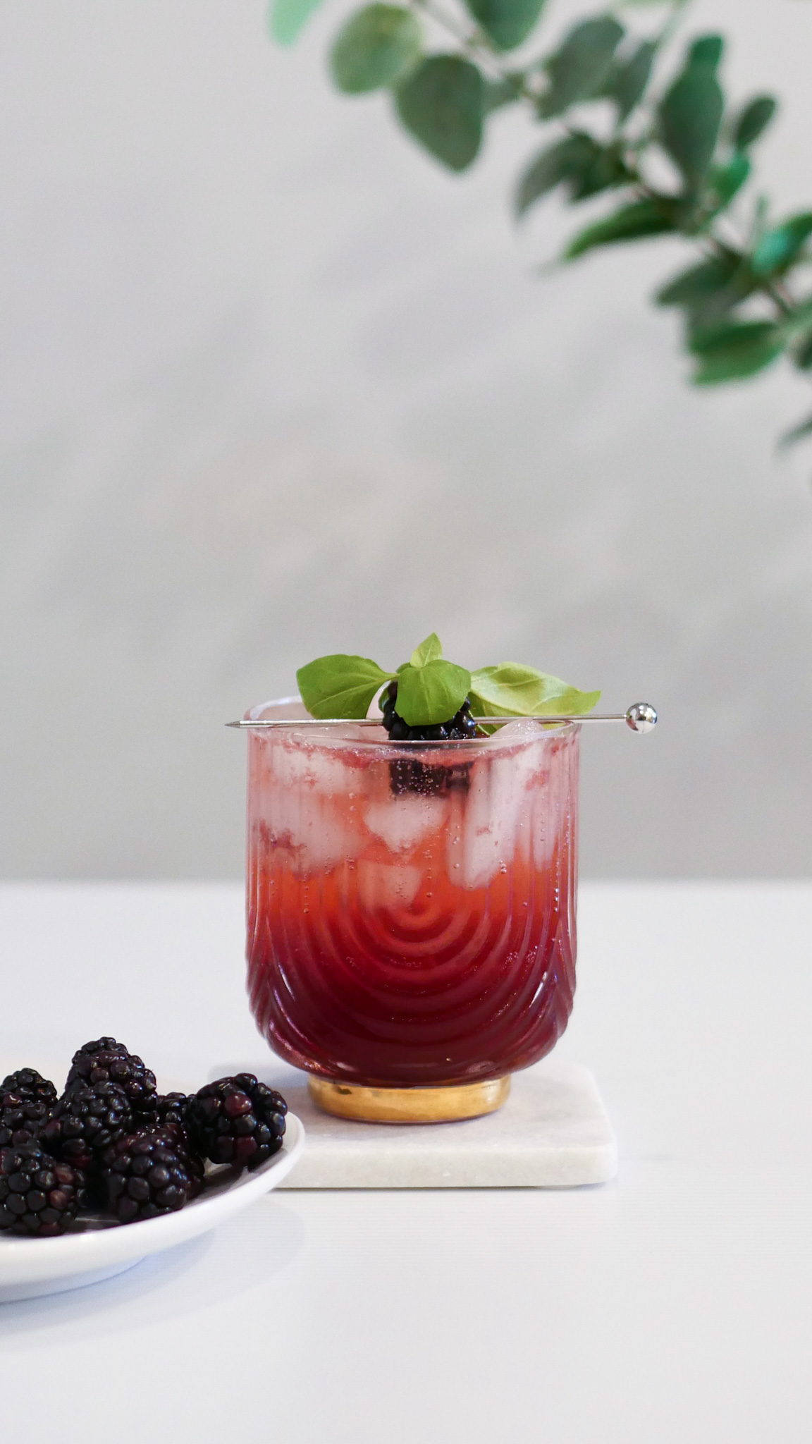 Blackberry Gin Basil Smash